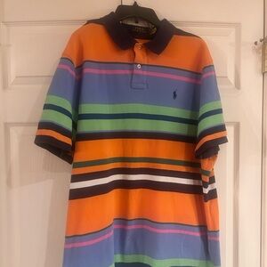 Ralph Lauren Navy and Orange Polo Shirt